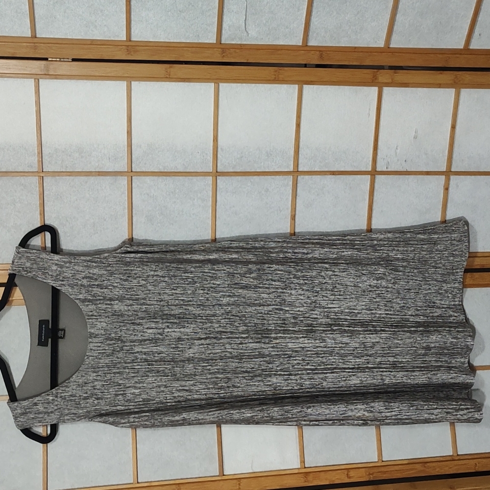 Dress charcoal gray with black